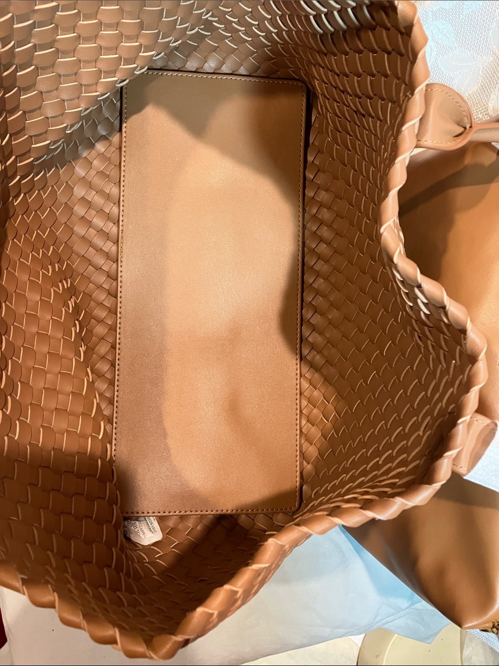 Tiffany & Fred Woven Tote with Tan Leather Pouch - Picture 3 of 16